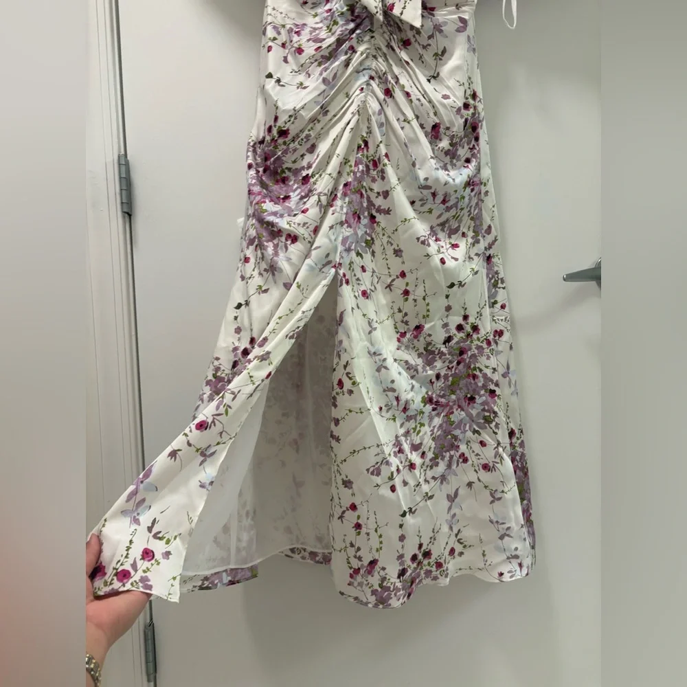 Cinq à Sept Brenton Puff-Sleeve Mid-Summer Bloom Dress Size 4 NWT - Picture 9 of 16
